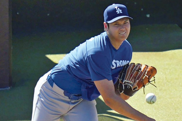 道奇队的大谷翔平终于回归投手兼击球手的双向角色