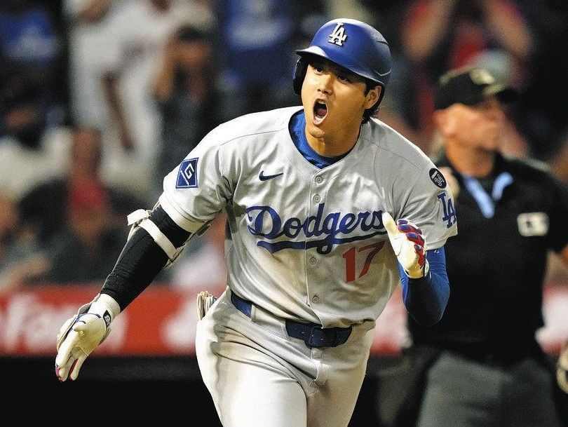 咆哮的大谷翔平（美联社）