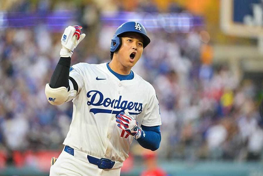 双轰的大谷翔平（道奇）【照片：路透】