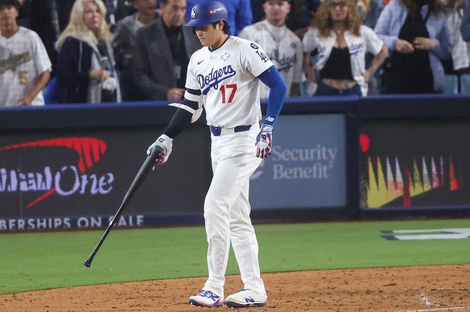 大谷翔平连续6打席获得保送。(C)Getty Images（THE DIGEST）