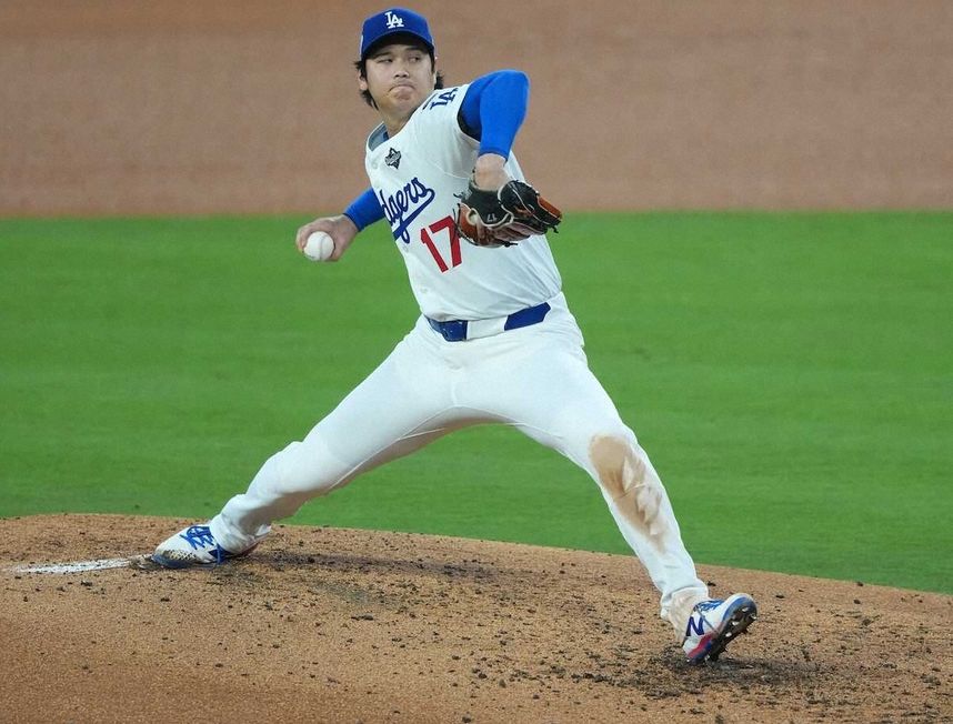 世界大赛〈道奇 vs 蓝鸟〉道奇先发・大谷翔平(图片来源:Sports Nippon)