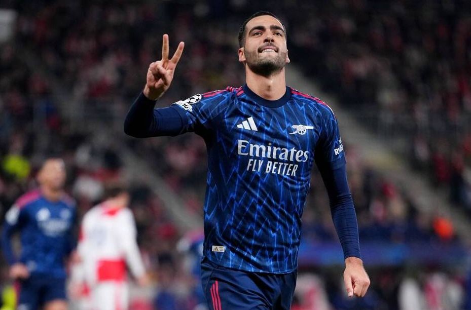 【欧冠】梅里诺梅开二度！接赖斯漂亮传球完美破门，阿森纳3比0大胜布拉格斯拉维亚，晋级形势大好【照片：Getty Images】