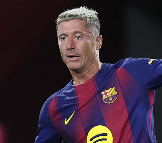 巴塞罗那前锋莱万多夫斯基（Nikkan Sports News.）