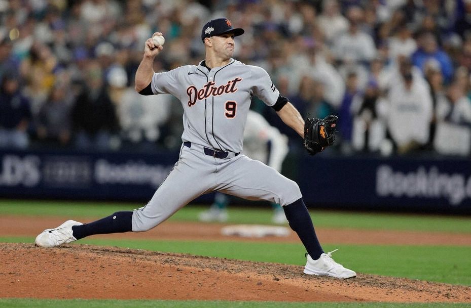 底特律老虎队投手杰克·弗莱赫提（Jack Flaherty）（美联社）