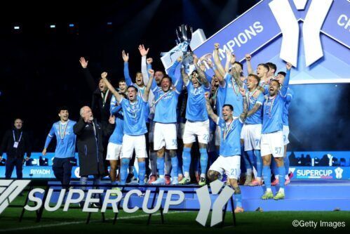 夺得意大利超级杯的那不勒斯[照片]=Getty Images