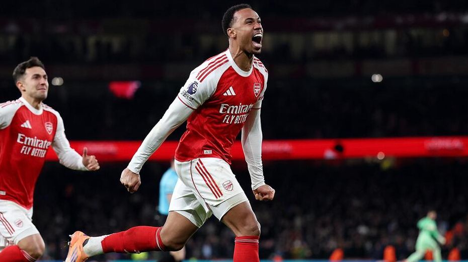 攻入先制进球的加布里埃尔（C）Getty Images