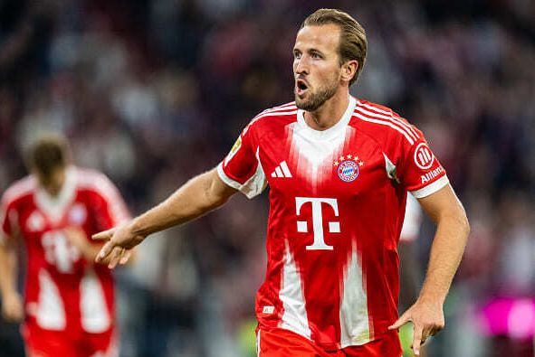 在拜仁不断进球的凯恩 photo/Getty Images