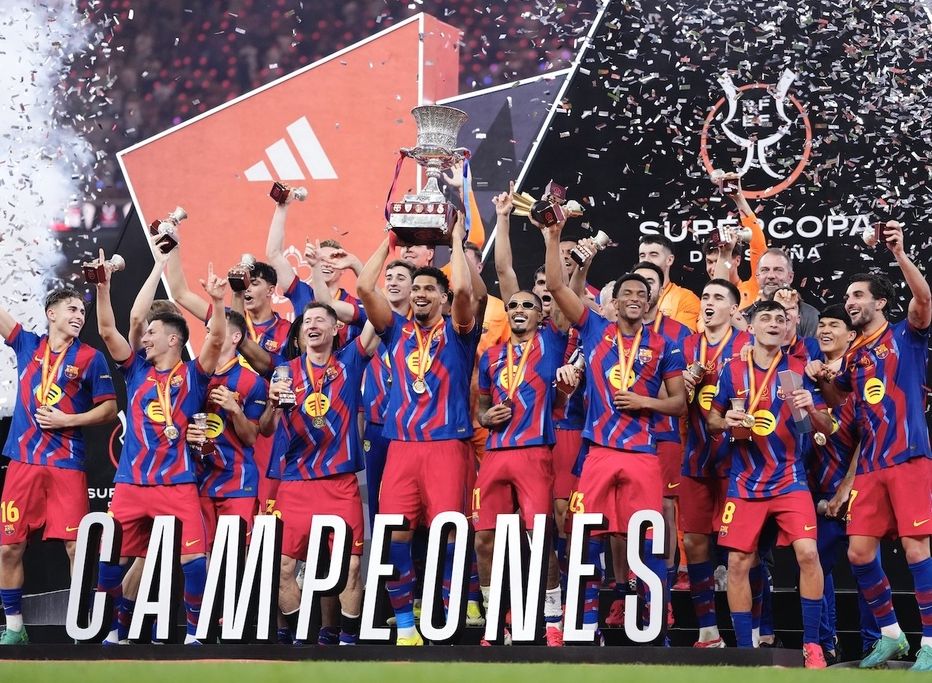 巴塞罗那夺得西班牙超级杯（Getty Images）