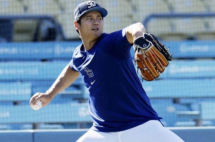 大谷翔平持续进行投手的復健，目标是重返二刀流。(C)Getty Images（THE DIGEST）