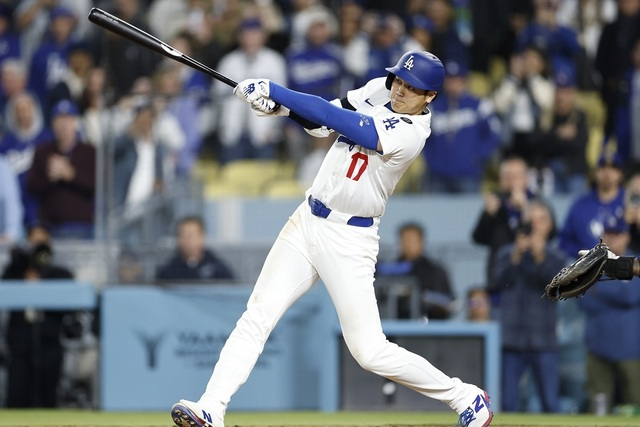大谷翔平在六场比赛中打出了第五支全垒打