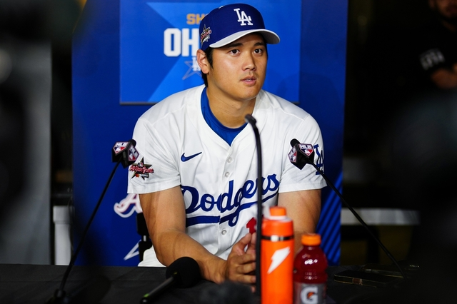 大谷翔平出席明星赛前一天的记者会
