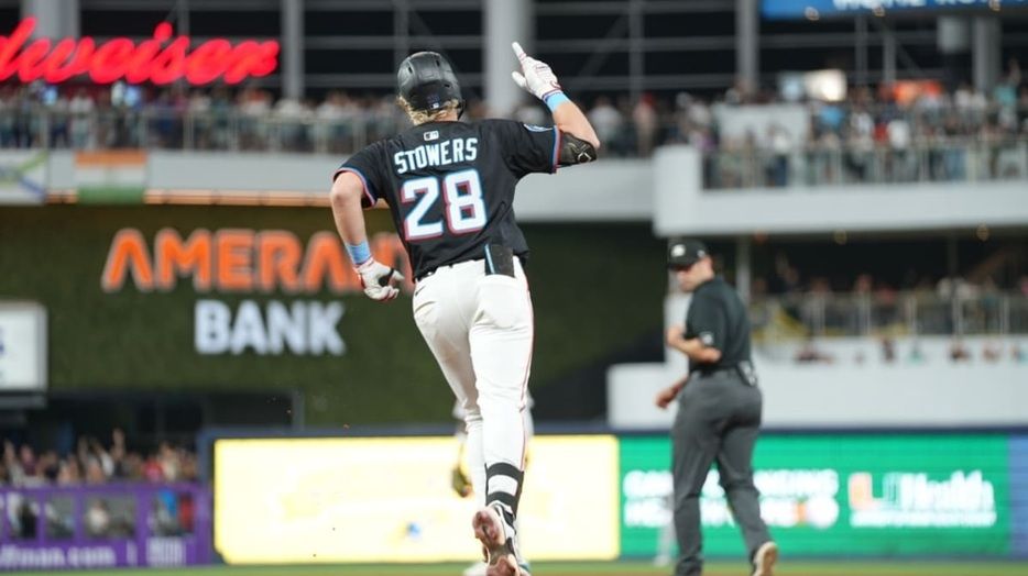 马林鱼队的凯尔·史陶尔斯（MLB Advanced Media）