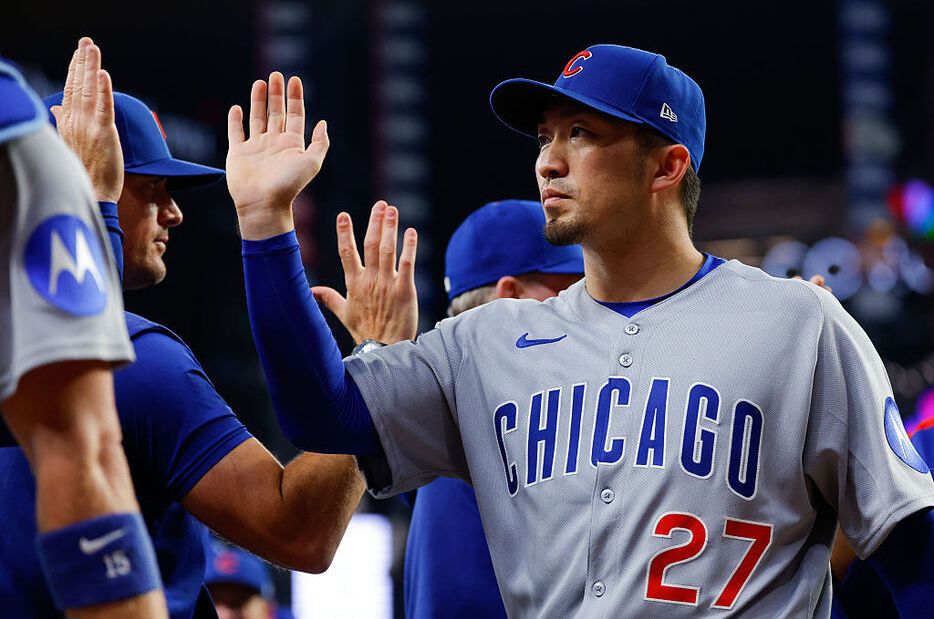 铃木诚也（芝加哥小熊）击出1分打点（图片＝GettyImages）（BASEBALL KING）