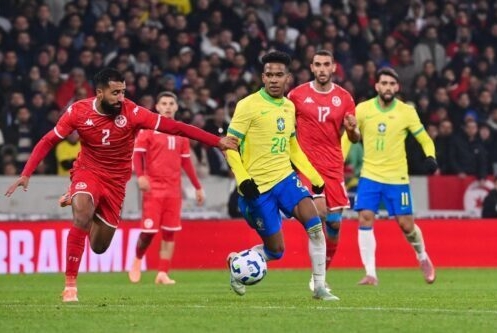 巴西代表队与突尼西亚代表队的对战（GettyImages／SOCCERKING）
