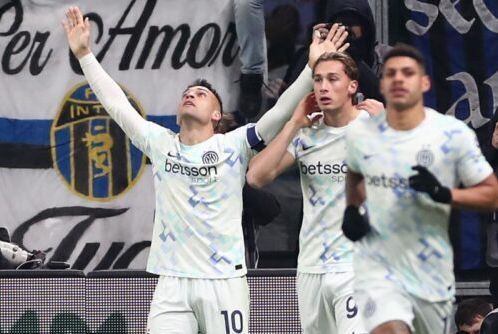 凭藉劳塔罗·马丁内斯（左）的进球，国际米兰取得胜利【照片】＝Getty Images（SOCCER KING）