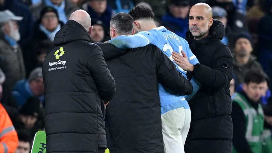 身背众多伤兵的瓜迪奥拉【照片：Getty Images】